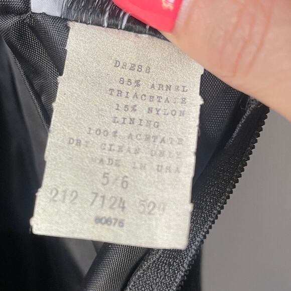 Vintgae 50s Beverly Collection Jeweled Black Velvet Cocktail Dress - Picture 5 of 6